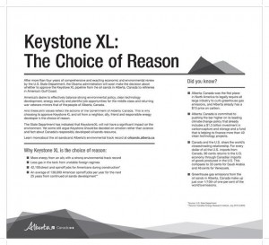 Alberta's ad which ran in the NYT. Click to enlarge