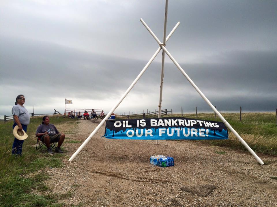 Protestors set up camp at Dakota Access Pipeline site