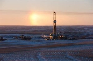Drilling rig in Saskatchewan