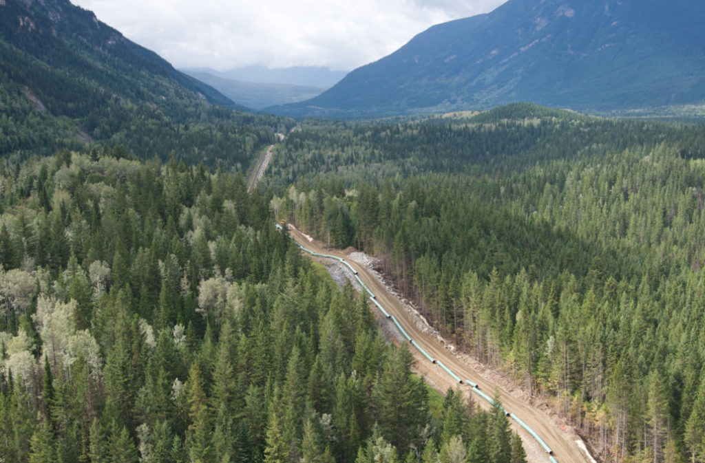 Trans Mountain pipeline under construction